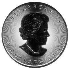 Wertseite der Maple Leaf Silbermünze 1 oz 2016